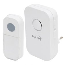 Bezdrôtový domový zvonček 100 m vo voľnom priestore, 36 melódií, 3 úrovne hlasitosti, 230 V, 433,92 MHz, 0,5 W, až 8 tlačidiel – s 3 V batériou CR2032