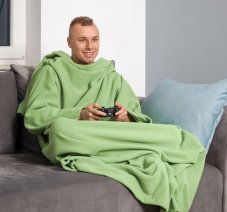 Deka s rukávmi zelená