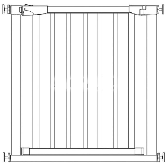 Bezpečnostná bariérová zabrána pre schody a dvere - čierna/drevo - 75-82 cm