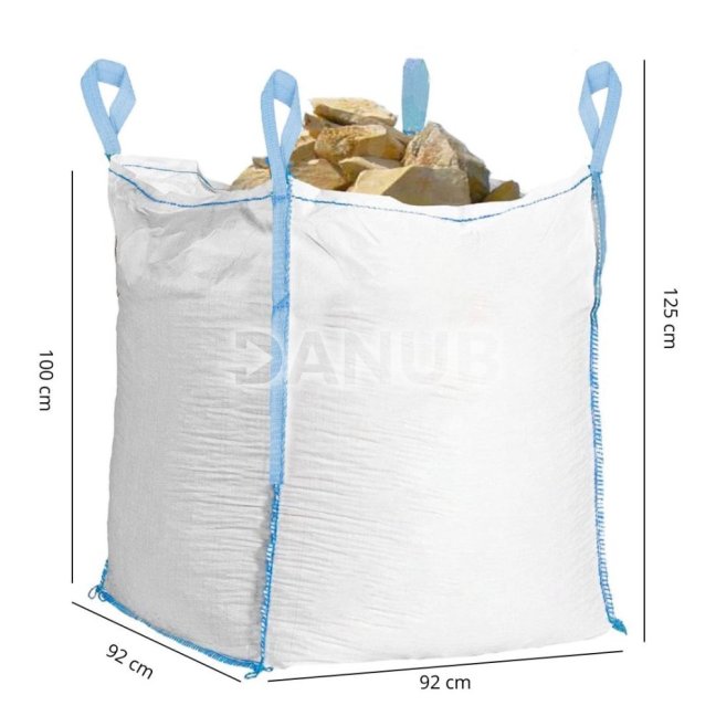 Big Bag vrece s nosnosťou 1000 kg - biela s modrou