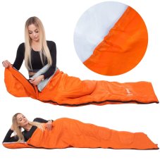 Turistický spací vak - 210x73 cm - oranžový