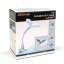 LED lampa na stôl - s lupou - štipcom - biela