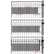 Tieniace plotové pásky a klipy (20ks) - PVC - 35m x 4,75cm - 450 g/m2 - antracit
