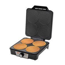 Vaflovač na oblátky a syrové oblátky 11 cm, 4 kusy, 1200 W, nerezový, nastaviteľný termostat, nepriľnavé platne, kontrolky, protišmykové nožičky, držiak kábla