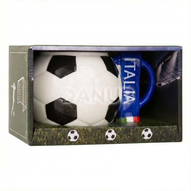 Futbalový hrnček so šálom Taliansko a futbalová podložka
