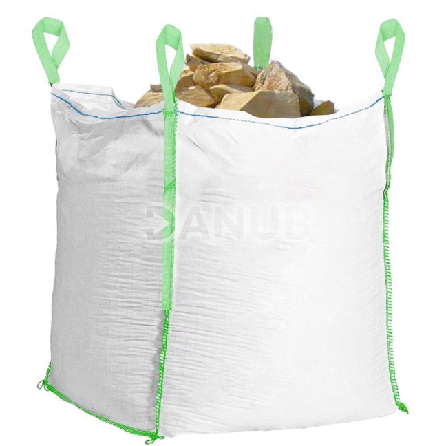 Big Bag vrece s nosnosťou 1000 kg - biela so zelenou