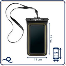 Vodotesný obal na telefón - 22.5 cm - transparentná/čierna
