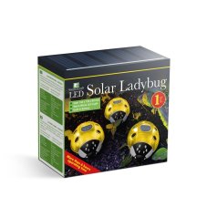 Solárna lienka - žltá - 14,5 x 12 x 6 cm - 6 teplých bielych LED