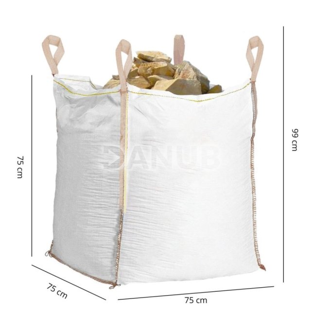 Big Bag vrece s nosnosťou 500 kg - biela s béžovou