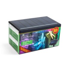 LED solárna sveteľná reťaz - vážka - 2,9 m - 10 farebných LED