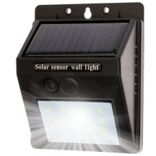 Solárny LED reflektor 3W - 5500-6000K - Studená biela - IP65 čierny