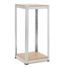 Regál - 180 x 40 x 40 cm - nosnosť 500kg - MDF + pozinkovaná oceľ