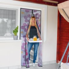 Sieťka proti hmyzu na dvere -  magnetická - 100 x 210 cm - farebné kvety
