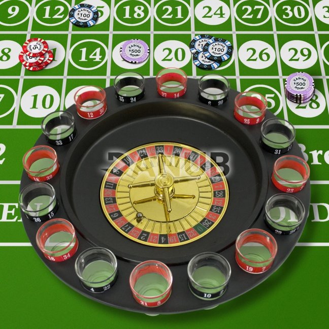 Alkoholová ruleta s číslovanými pohárikmi