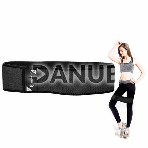 Fitness guma na cvičenie Hip Band - L - 2x43 cm - čierna