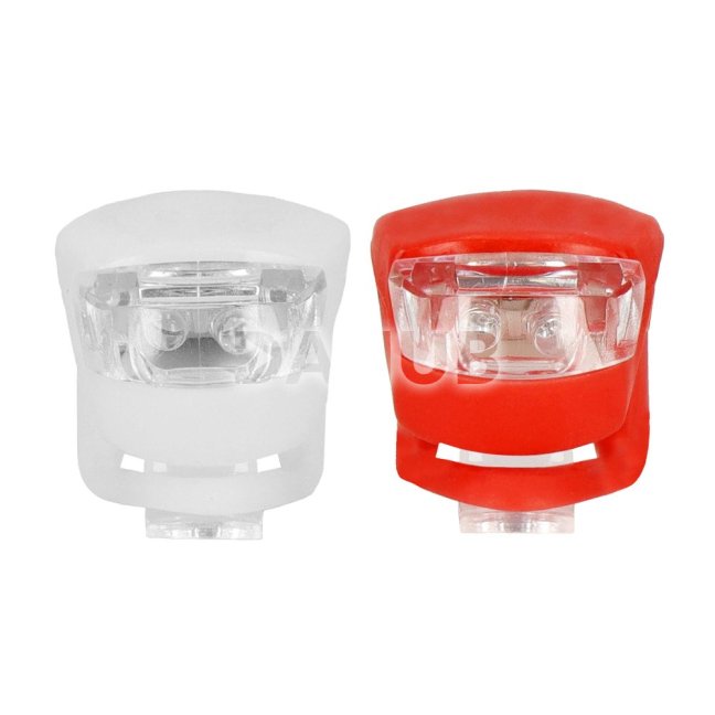 Cyklistická lampa silikónová 2 ks LED predná a zadná vodotesná