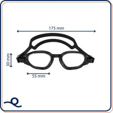 Plavecké okuliare univerzálne - UV400 - čierna/transparent