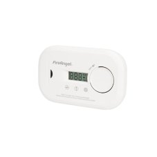 Hlásič oxidu uhoľnatého do domácnosti, 10 rokov, 2 × 1,5 V, biely, LCD displej, pamäť poplachu, stlmenie – 2 ks batérií AA