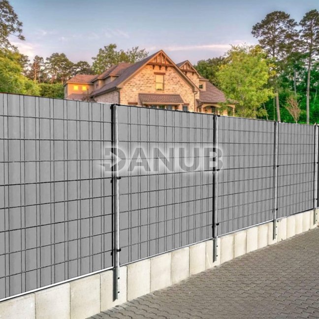 Tieniace plotové pásky a klipy (20ks) - PVC - 35m x 19cm - 450 g/m2 - tmavozelená