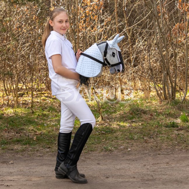 Deka a ušné chrániče pre Hobby Horse Skippi - modrá