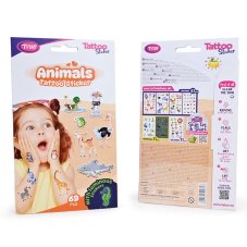 Sada tetovacích nálepok so zvieratkami - 69 ks / balenie