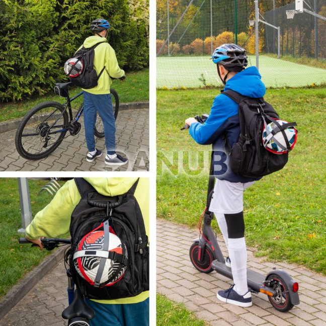 Držiak na loptu Sprintigo – červený × sivý × čierny