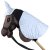 Kék takaró és fülvédő hobby horse-hoz