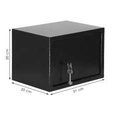 Domácí trezor na cennosti - kovový - 31 cm - černý