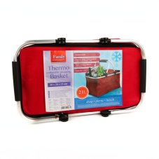 Termo skladací nákupný kôš - 49 x 28 x 25 cm - 21 L - červená