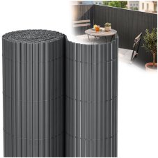 PVC krycia clona na balkón, terasu a oplotenie - 100 x 500 cm - tmavosivá