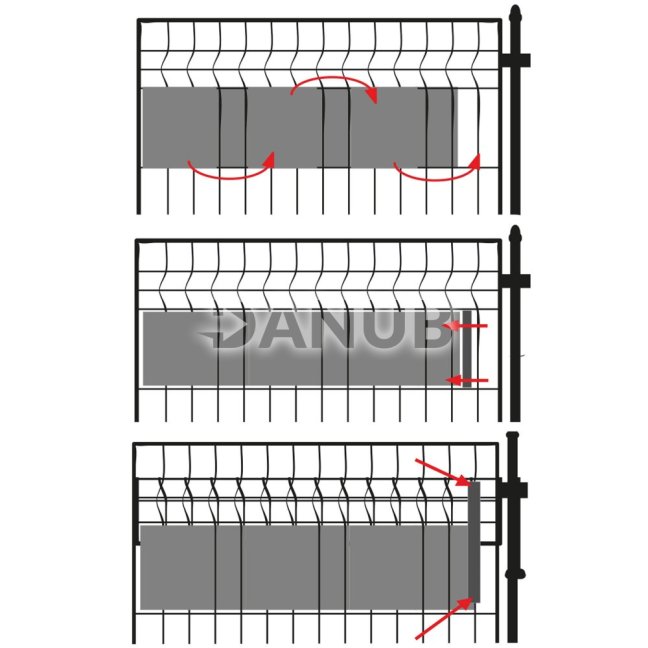 Tieniace plotové pásky a klipy (20ks) - PVC - 35m x 19cm - 450 g/m2 - antracit