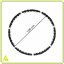 Hula hoop s masážnymi výstupkami - 92 cm - skladací - čierny