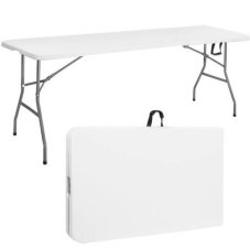 Összecsukható catering asztal - 240 cm - fehér