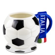Futbalový hrnček so šálom Taliansko a futbalová podložka
