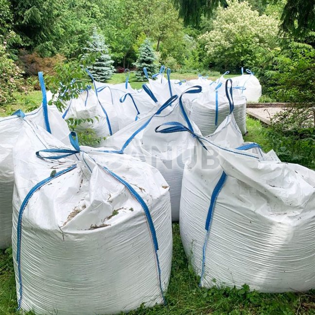 Big Bag vrece s nosnosťou 1000 kg - biela s modrou