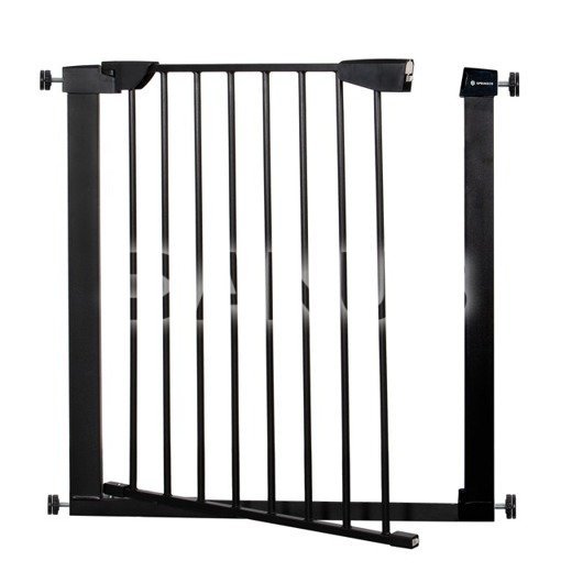Bezpečnostná bariérová zábrana pre schody a dvere - čierna - 75-82 cm