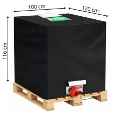 Kryt na nádrž na dažďovú vodu pre Mauser 1000 L - čierny