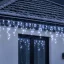 Svetelný záves s cencúľmi vonkajší 40 m, 1000 LED, studená biela, 8 programov, časovač, ovládač – sada 2 ks