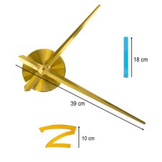 Nalepovacie nástenné hodiny - 100-120cm - zlaté ručičky