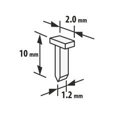 Spona do zošívačky - 1,2 x 2 x 10 mm - 2000 ks