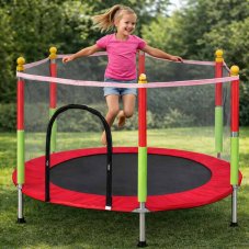 Dětská zahradní trampolína 140 cm - červená
