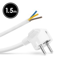 Montovateľná sieťová zásuvka - 1,5 metrov dlhý kábel - 3 x 1,5 mm² - biela
