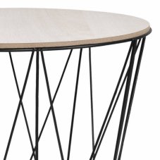 drôtený konferenčný stolík Vintage 39cm - čierny