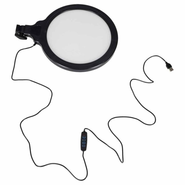 Kruhová LED lampa na selfie so statívom