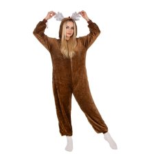 Plyšový overal Kigurumi - vzor sob - veľkosť M - 170 cm
