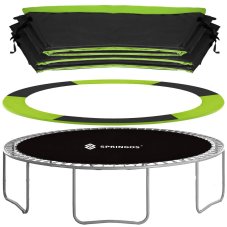 Penový kryt pružiny na trampolínu - 244 cm - čierno-zelený