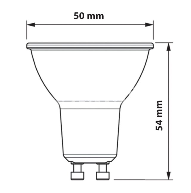 LED žiarovka GU10 5W = 50W - 550lm - 4000K - Neutrál - 120° - PHILIPS