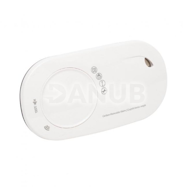 Alarm oxidu uhoľnatého do domácnosti, biely, 10 rokov, nevymeniteľná lítiová batéria, NFC, aplikácia, diagnostika, test CO, upozornenie na vetranie