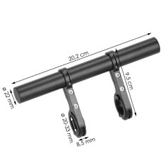 Prodloužení řídítek kola - 20 cm - černý